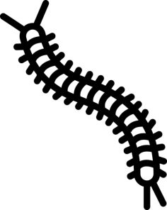 Big Centipede Silhouette Svg Vector, Free Vectors File